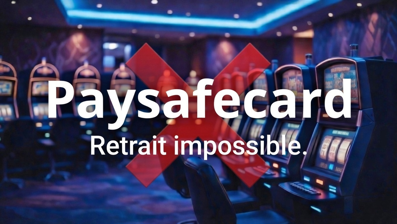 Explication sur l'impossibilité de retirer vos gains de casino directement vers Paysafecard.