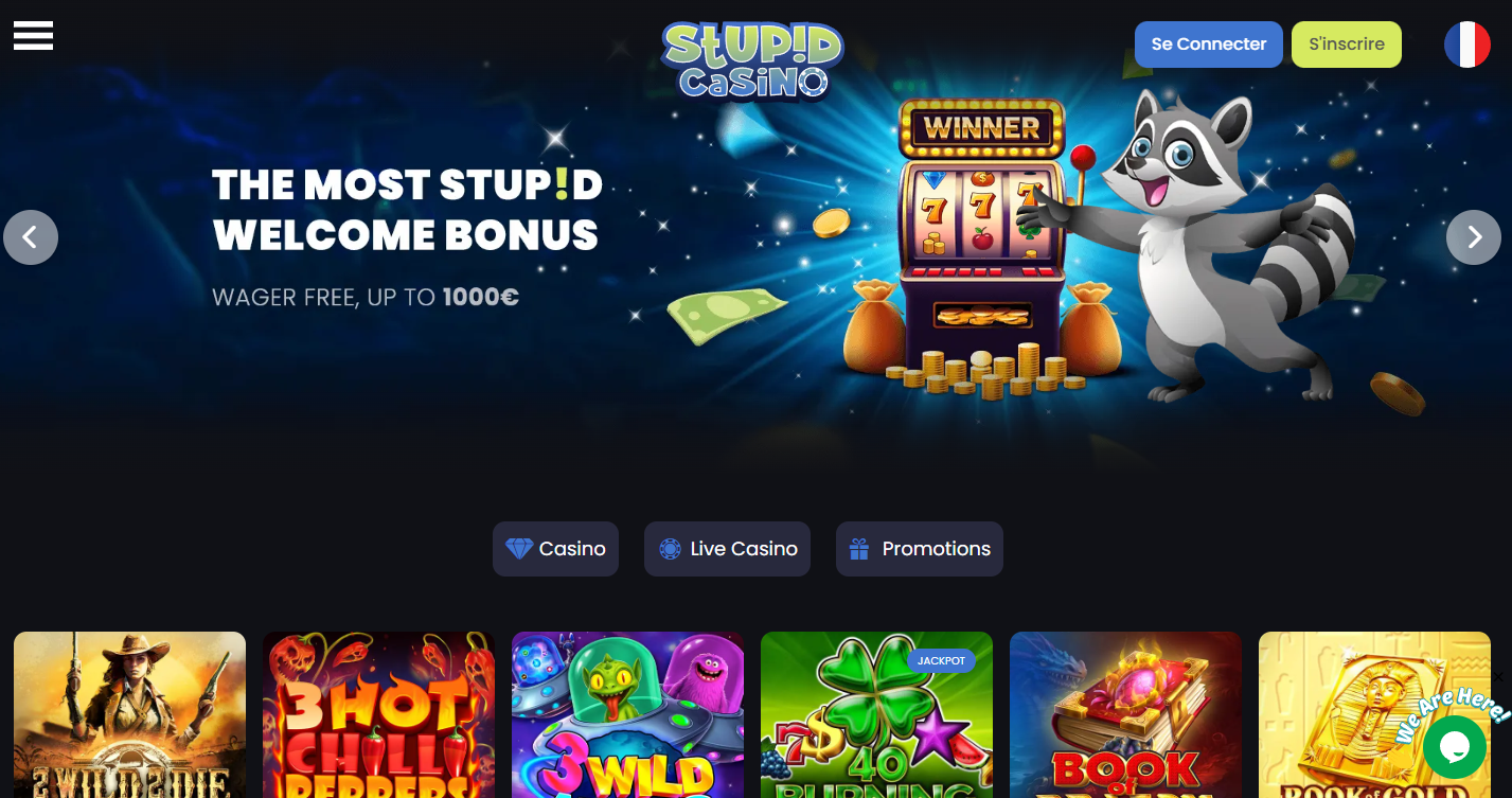 Présentation de Stupid Casino, une plateforme ludique acceptant les dépôts par Paysafecard.